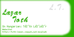 lazar toth business card